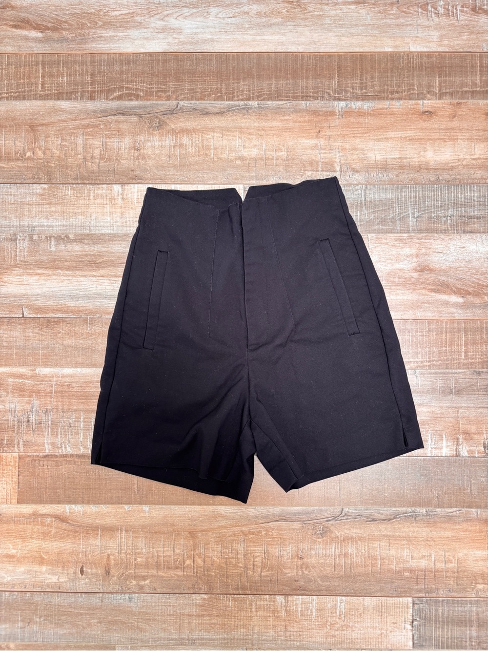 stradivarius Black High-Rise Tailored Women's Shorts